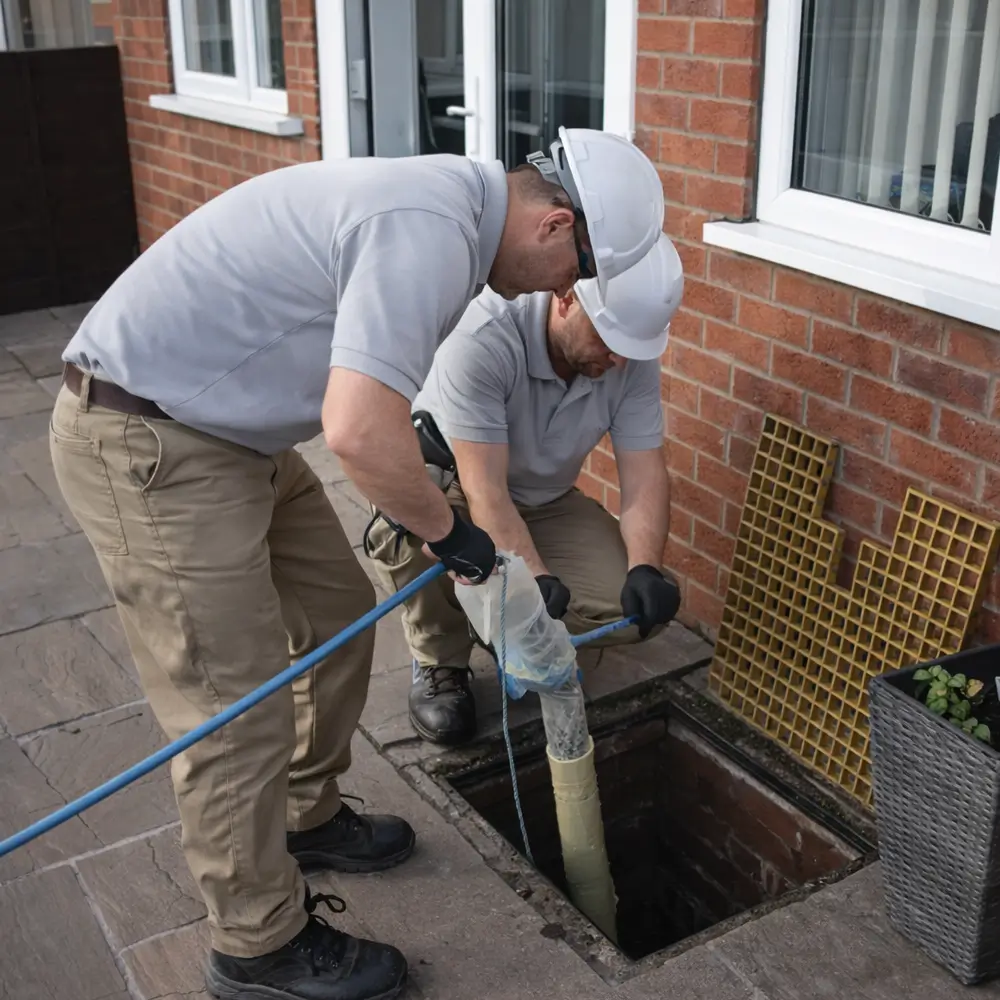 Blocked drain repair service in Letchworth